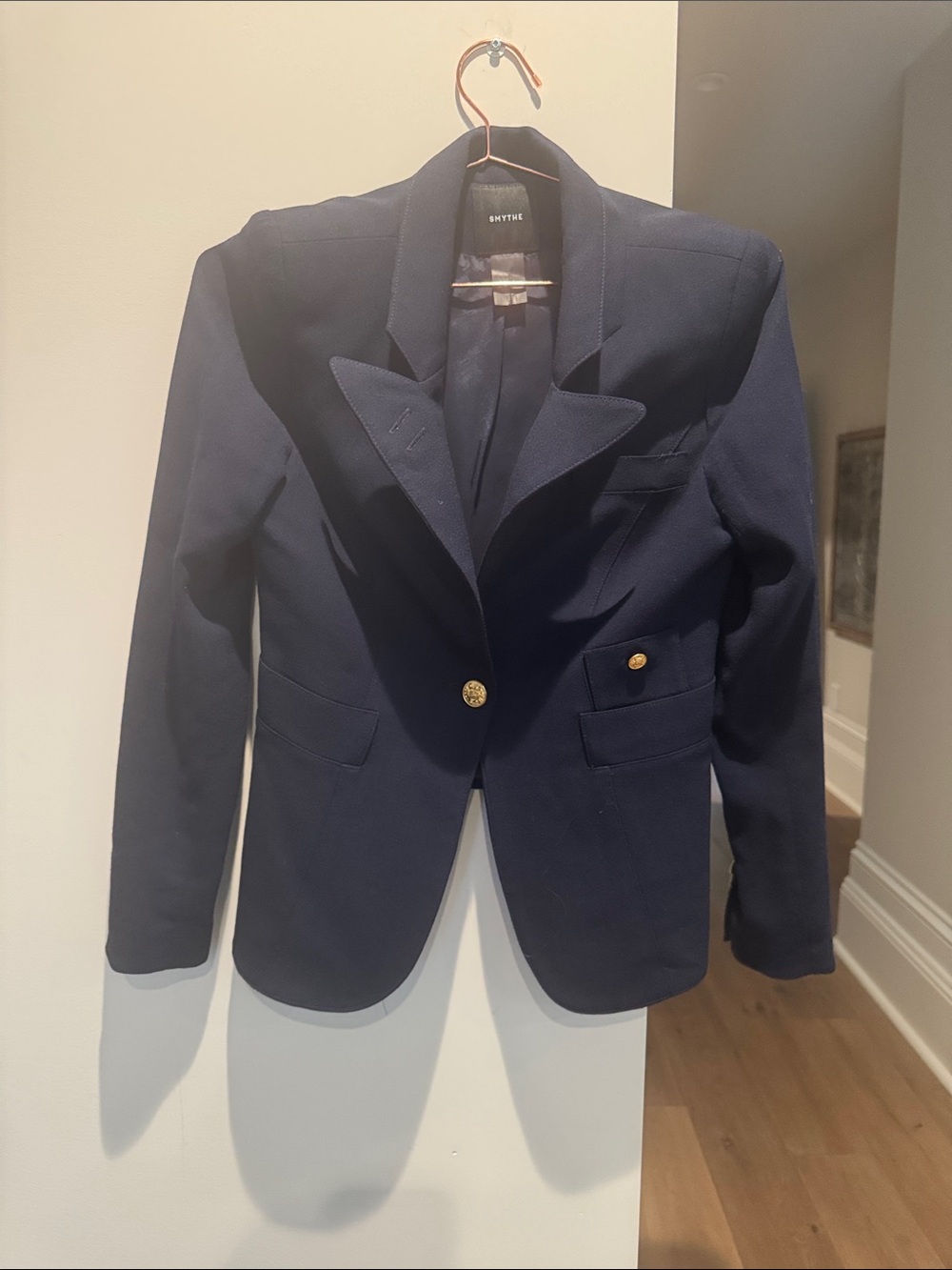 Smythe Dark Navy Blazer with Gold Buttons